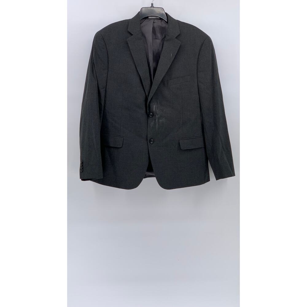 ALFANI Men's Charcoal Gray Slim-Fit Two-Button Notch Collar Blazer SZ 44S
